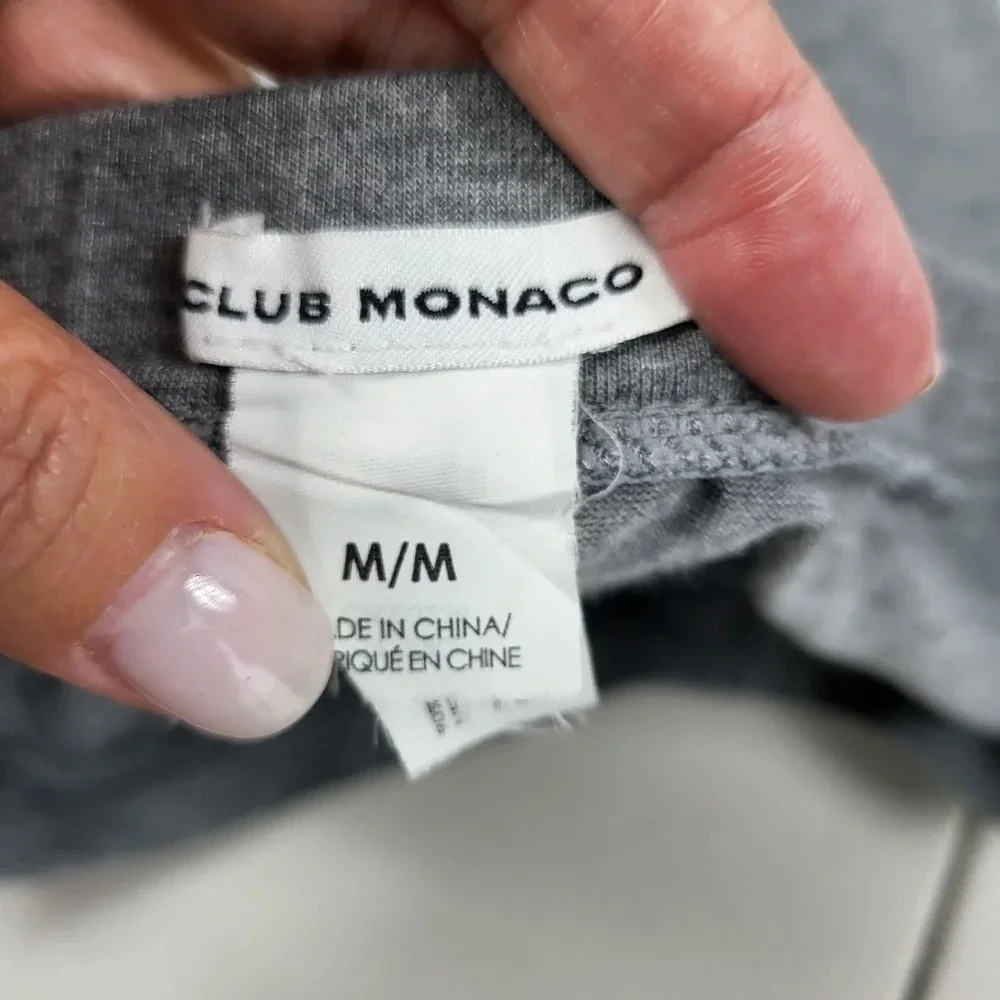 CLUB MONACO Women's Size Medium Gray Faux Wrap Modest Skirt